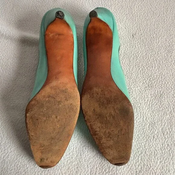 Vintage 1960s Saks Fifth Avenue Mint Green Heels - Picture 13 of 15